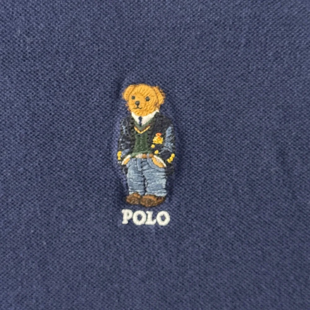 Polo Ralph Lauren Polo Bear Polo Shirt 4XLT Navy Big Tall Embroidered Bear